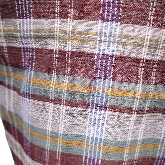 Kennington LTD California Vintage Button Up Shirt Striped Plaid Retro Mens 15.5 - Picture 9 of 9